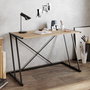 Hanah Home Mesa de Estudio Anemon Nogal y Negro